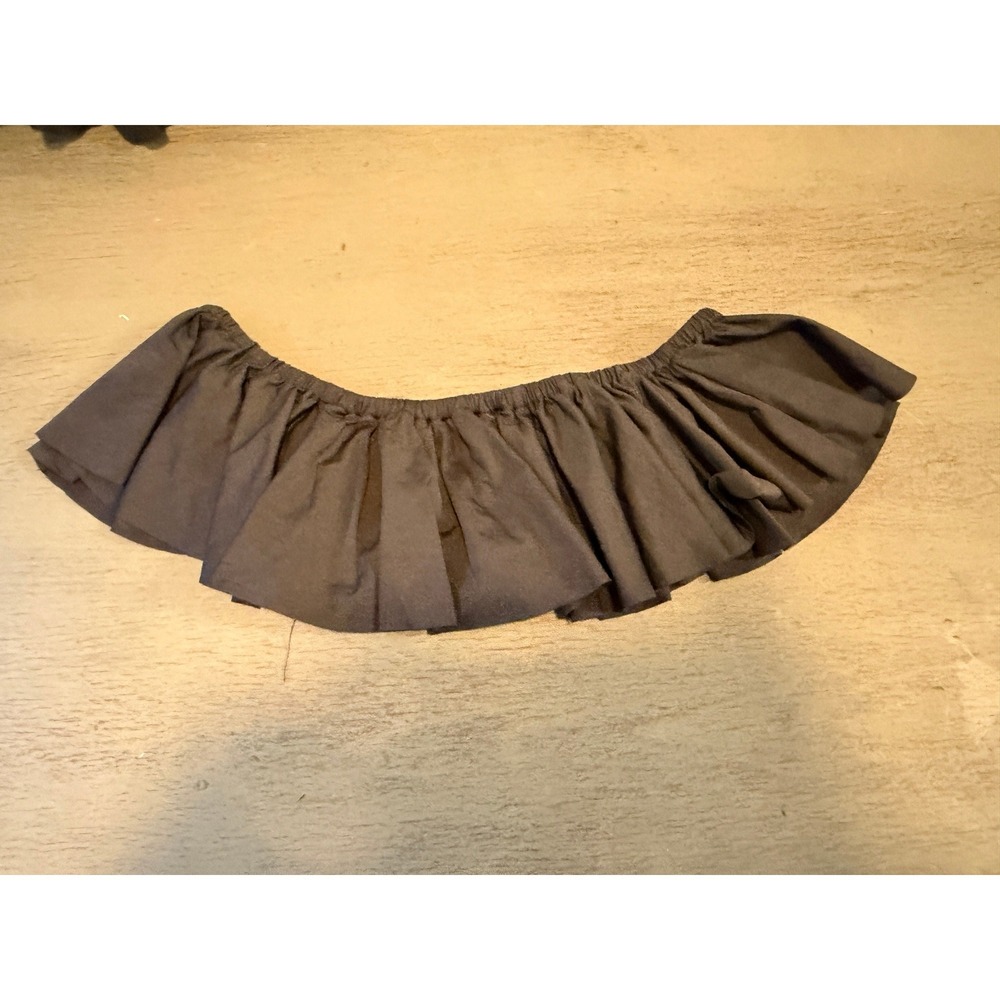 Lush Black Off The Shoulder Ruffle Crop Top Size XS/TP Tiered Flounce Summer